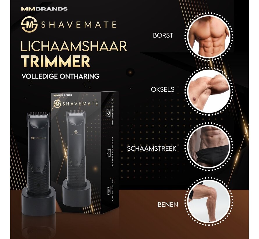 Tondeuse ShaveMate 5-in-1 -les aisselles - les jambes - les bras - le pubis - les poils du visage - étanche - Rechargeable