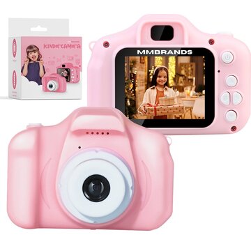 MM Brands Appareil photo MM Brands - Appareil photo pour enfants - Caméra pour enfants - numérique - avec carte SD de 32 Go - rose