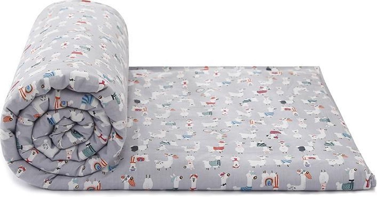 Housse de couverture lestée Litollo - Enfant (100x150cm) - 4 saisons - Motif animal