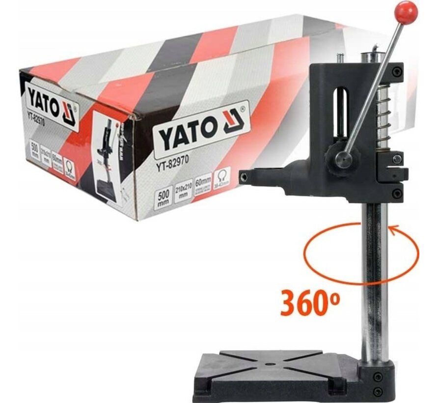 Support de perçage Yato - 500 mm - Avec fonction de rotation à 360