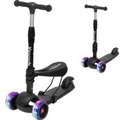 LifeGoods LifeGoods - Scooter pour enfants 2-8 sièges - Noir