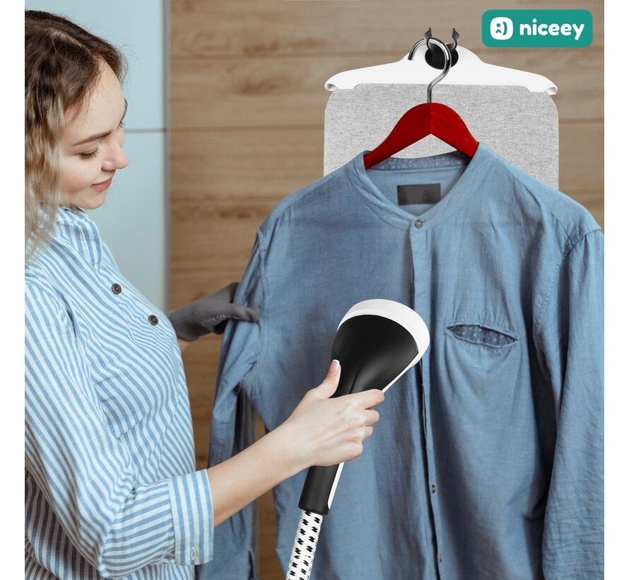 Niceey Défroisseur à linge - 1800W - avec planche à repasser - Noir