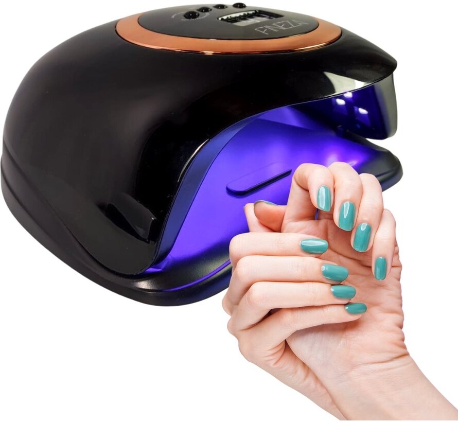 Fineza Lampe UV pour ongles en gel - Séchoir à ongles LED - Séchoir à ongles pour vernis en gel - Lampe à ongles - Noir