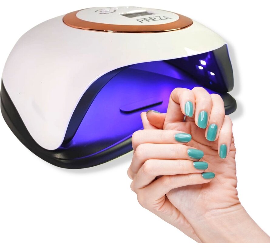Fineza Lampe UV pour ongles en gel - Séchoir à ongles LED - Séchoir à ongles pour vernis en gel - Lampe à ongles - Blanc
