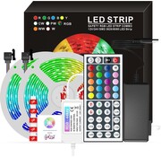 Fuegobird Fuegobird Bande LED de luminosité - 10 mètres - RGB 300LED Type étanche - grandes perles de lampe - haute luminosité - IP65 - Color Ambiance - télécommande incluse