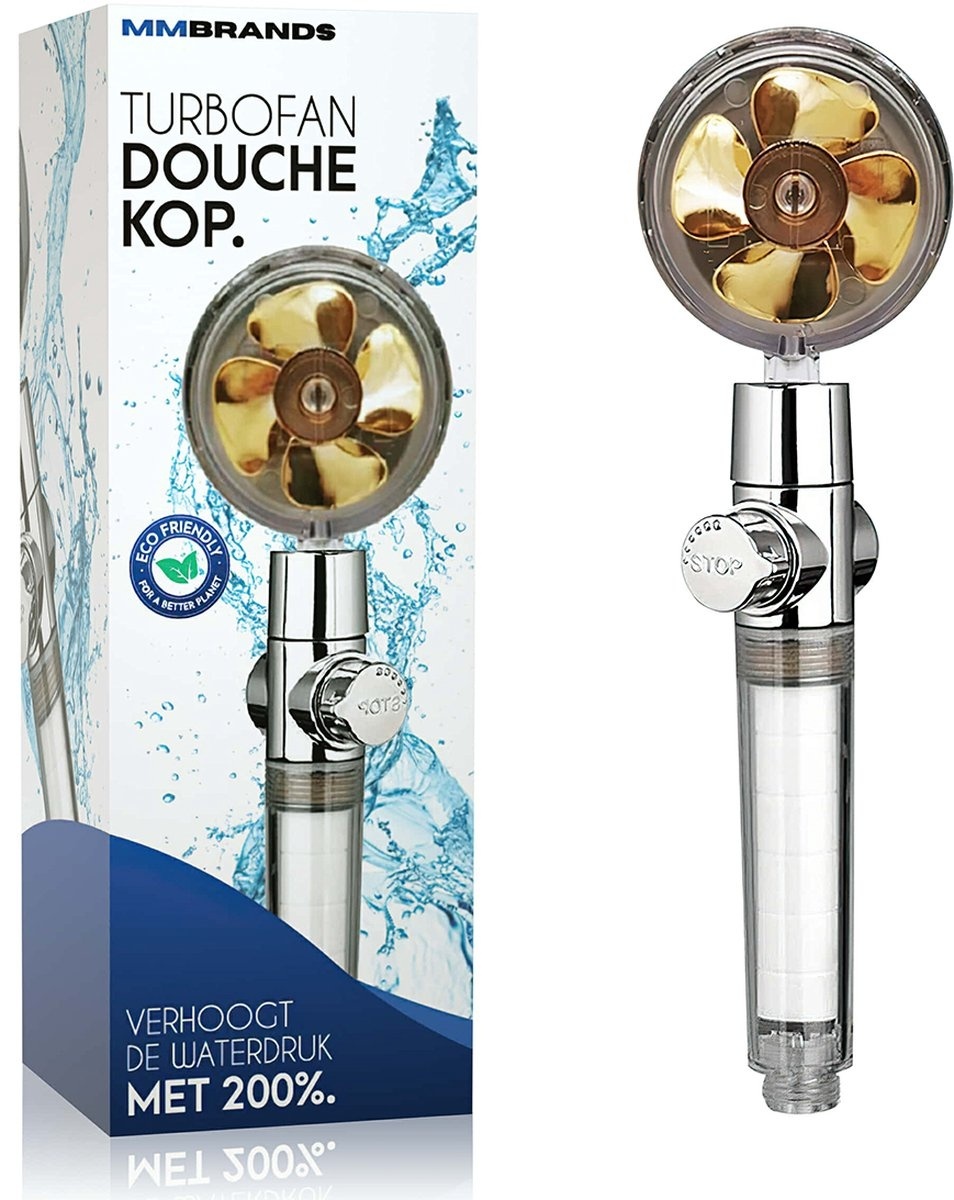 Pommeau de douche MM Brands Jets rotatifs à 360°