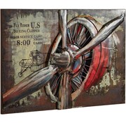 Noach Panneau mural - 94x64 cm - Peinture métal - Avion - 3D art Painting Metal