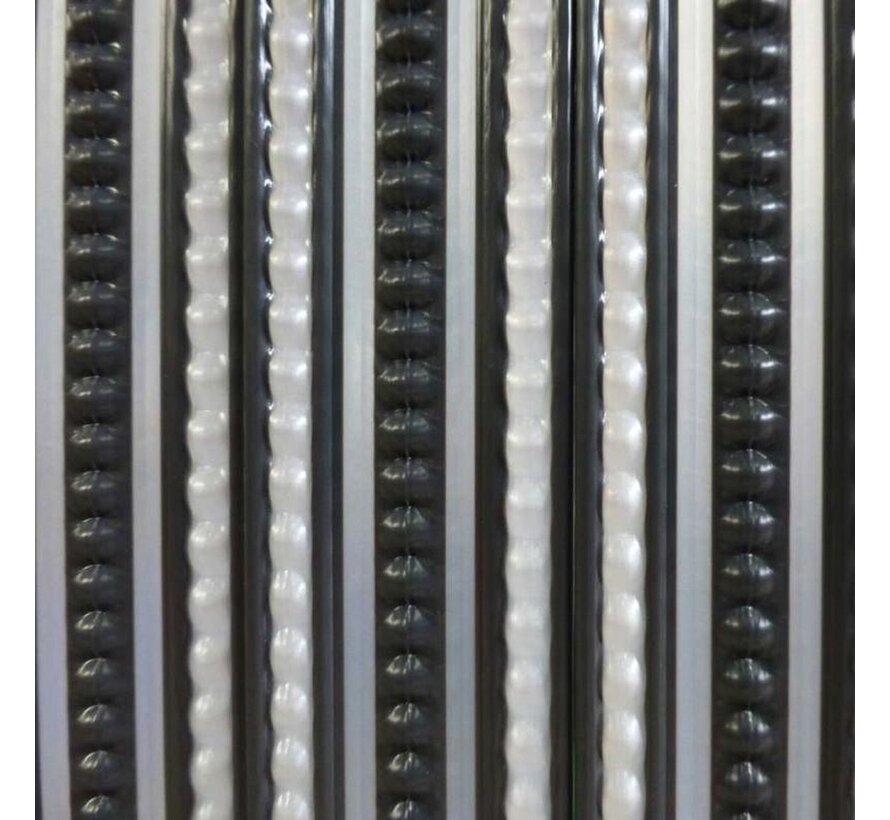 Rideau de porte PVC Tris - 90x220 cm - Anthracite/Gris