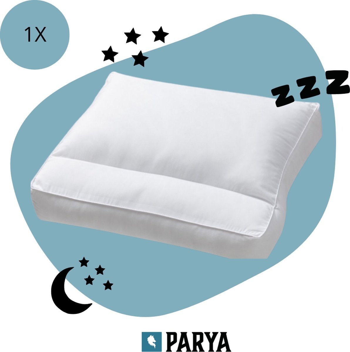 Parya Home - Oreiller de soutien cervical Thessaloniki - 45x55cm - Blanc