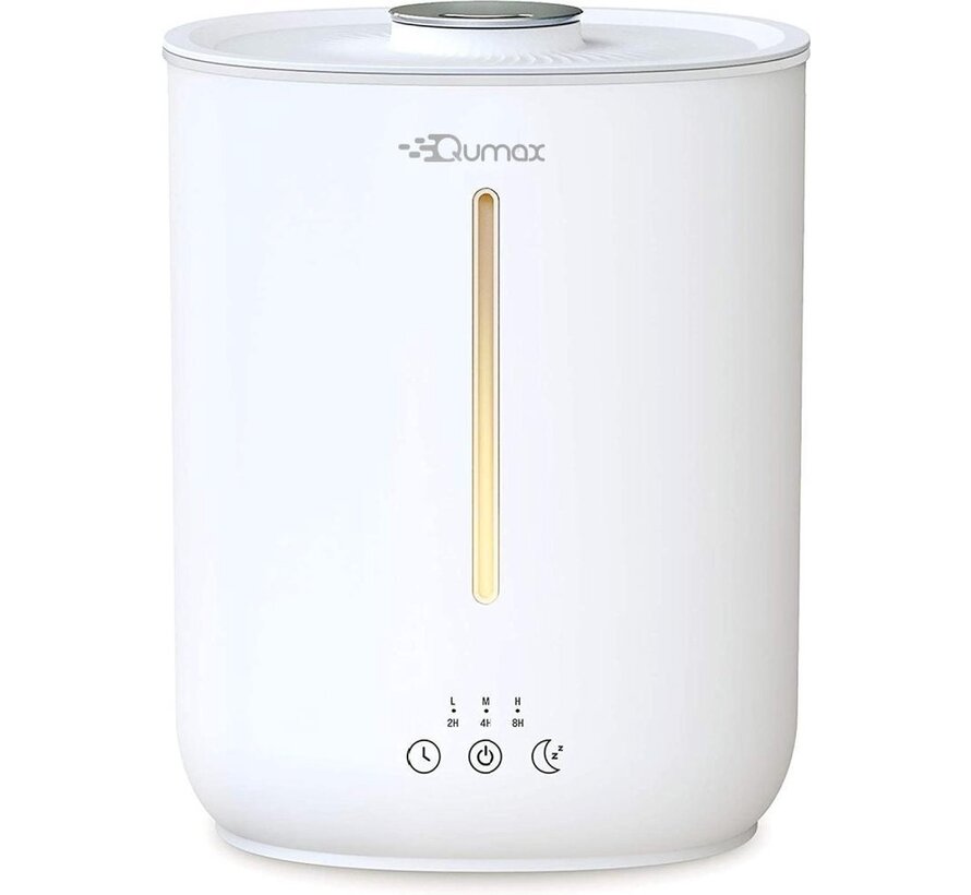 Qumax Humidificateur avec Aromathérapie - Humidificateur - Nébulisateur - Différents niveaux - Design silencieux - 2.8L