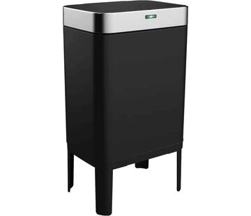 Loftey Loftey Sensor Waste Bin 60 Liter - Poubelle sans contact - Séparation des déchets 2x30L - Cuisine - Noir/RVS