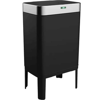 Loftey Loftey Sensor Waste Bin 60 Liter - Poubelle sans contact - Séparation des déchets 2x30L - Cuisine - Noir/RVS