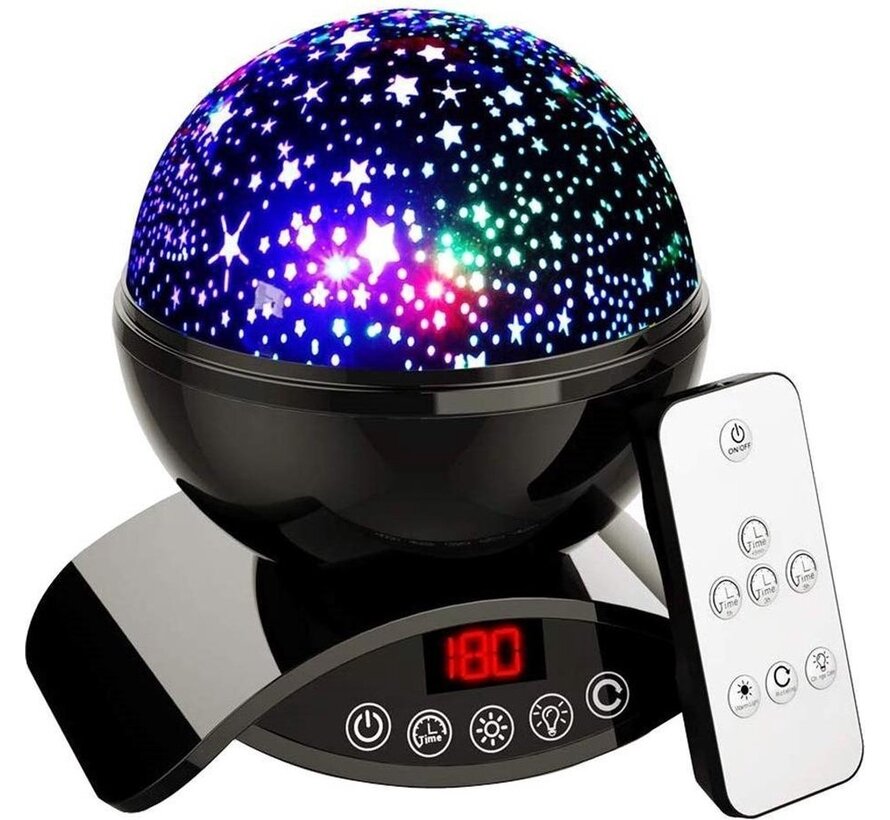 Qumax Star projector black - Starry Sky Projection for Kids - party light / disco light - Galaxy projector - LED