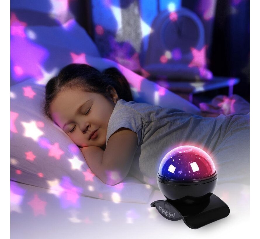 Qumax Star projector black - Starry Sky Projection for Kids - party light / disco light - Galaxy projector - LED