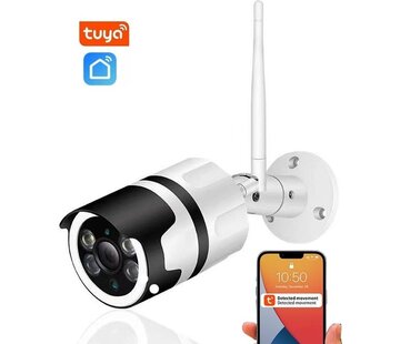 Denver Caméra de sécurité - Denver - FULL HD avec (Tuya) App - Caméra Wifi extérieure 2MP avec LEDs infrarouges - Détection de mouvement - IOC232