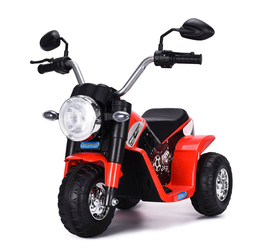 Moto électrique Coast  pour enfants avec support de vélos - 57 x 72 x 56 cm - Rouge