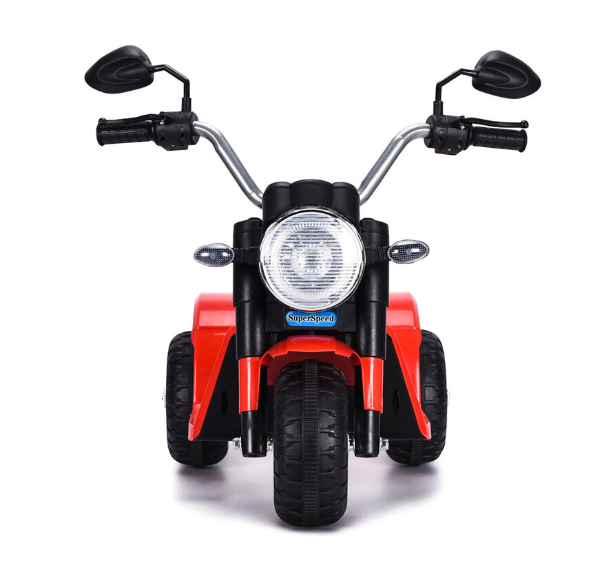 Moto électrique Coast  pour enfants avec support de vélos - 57 x 72 x 56 cm - Rouge