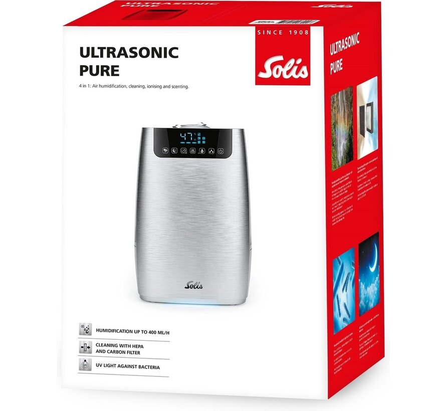 Purificateur d'air Solis Ultrasonic Pure 7217 - Humidificateur - Avec fonction aromatique