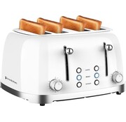 KitchenBrohters Grille pain rétro - KitchenBrothers - 1630W - Blanc