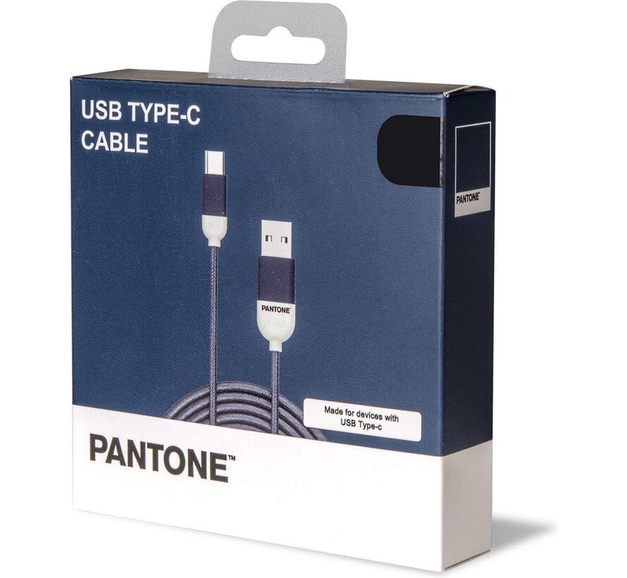 Celly Pantone - Câble USB Type-C, 1,5 mètre, bleu - Caoutchouc