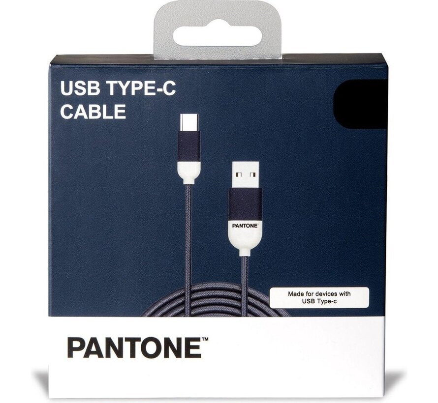 Celly Pantone - Câble USB Type-C, 1,5 mètre, bleu - Caoutchouc