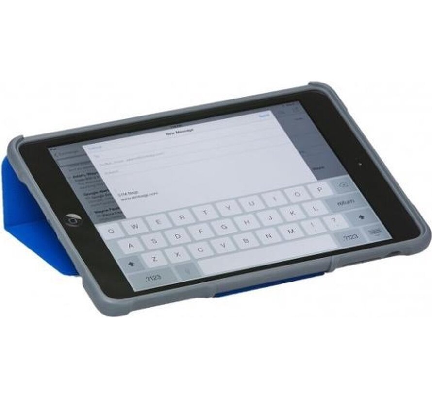 STM dux - Étui Apple iPad mini - convient à Apple ipad mini 1 à 5 - 201cm (7.9'') - bleu,gris