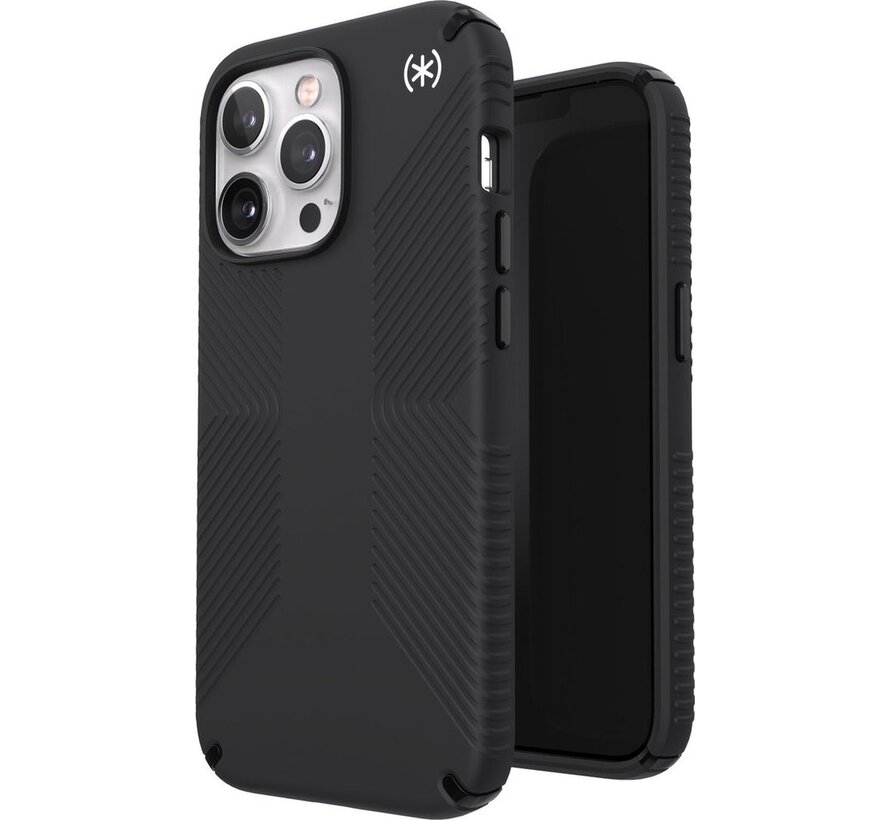 Speck Presidio2 Grip - Apple iPhone 13 Pro Max- avec Microban bactéricide - Protection contre les chutes de 4 mètres (13ft) - noir