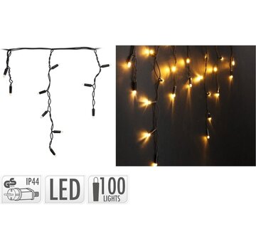 Ambiance Lumières de Noël glaçon 100 Led - Blanc chaud - 4 mètres INCL Adaptateur de départ