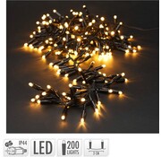 Ambiance Grappe de lumières de Noël 200 Led - Blanc chaud - 4 mètres - Adaptateur de démarrage INCL