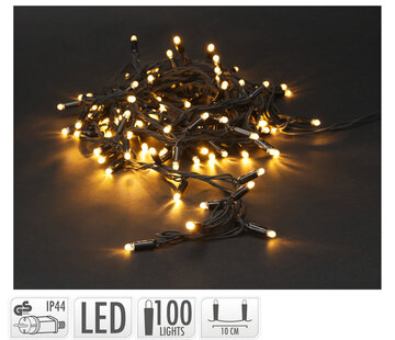 Ambiance Lumières de Noël 100 Led - Blanc chaud EXTRA - 9,9 mètres INCL Adaptateur de démarrage