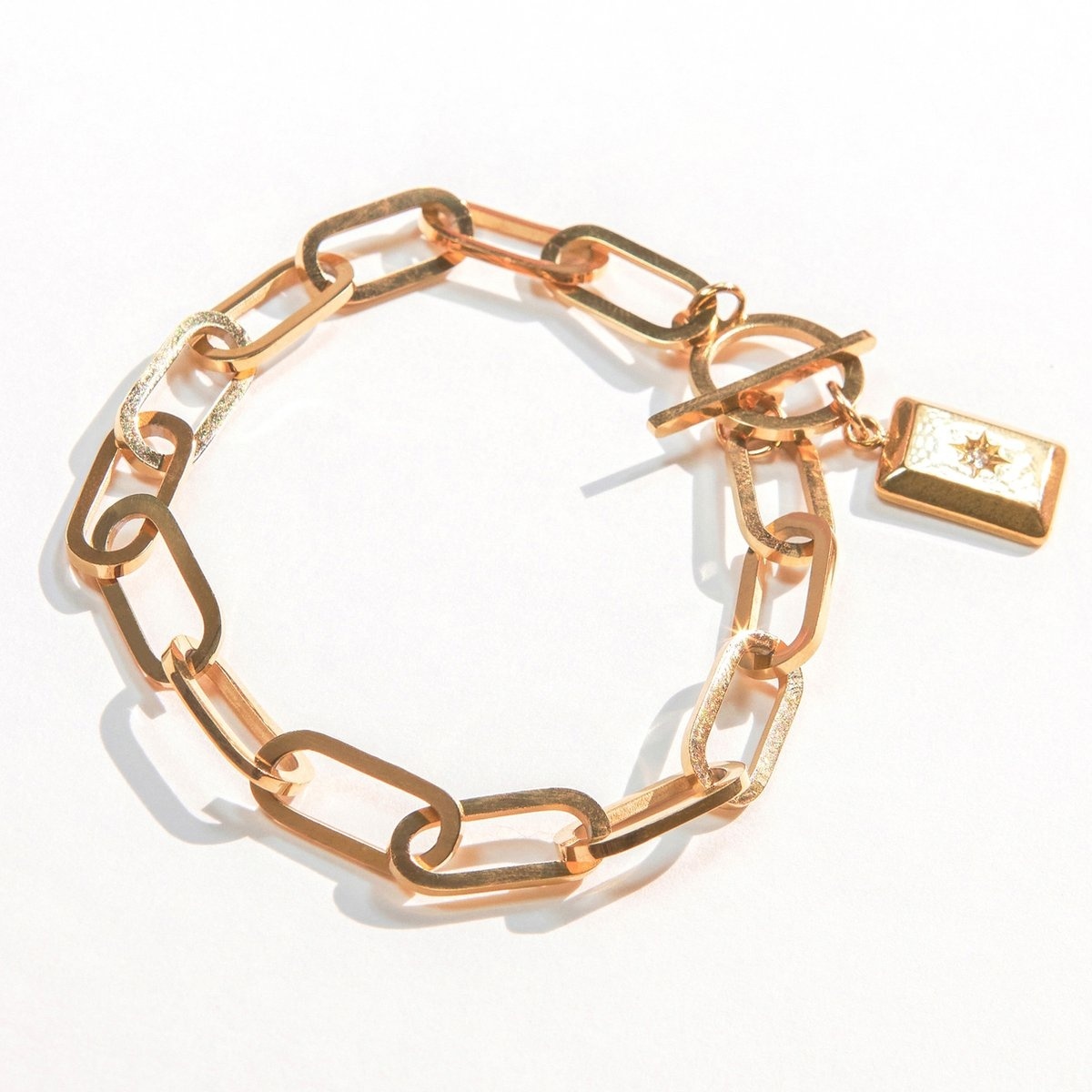 Bracelet femme Ruvido Gold - Laura Ferini - Bracelet à maillons en or