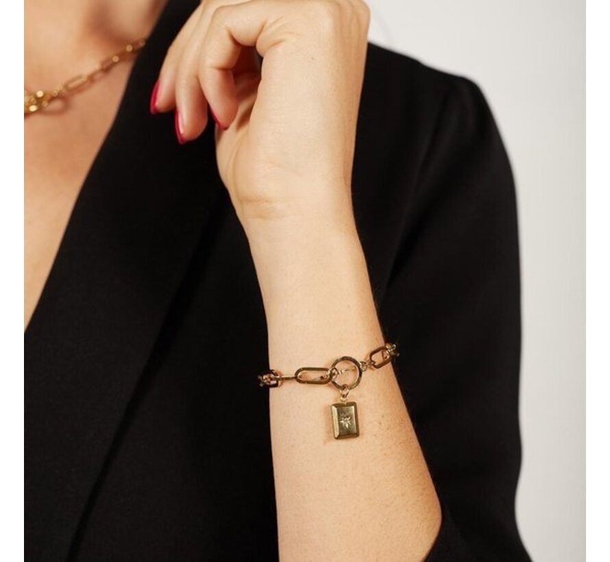 Bracelet femme Ruvido Gold - Laura Ferini - Bracelet à maillons en or