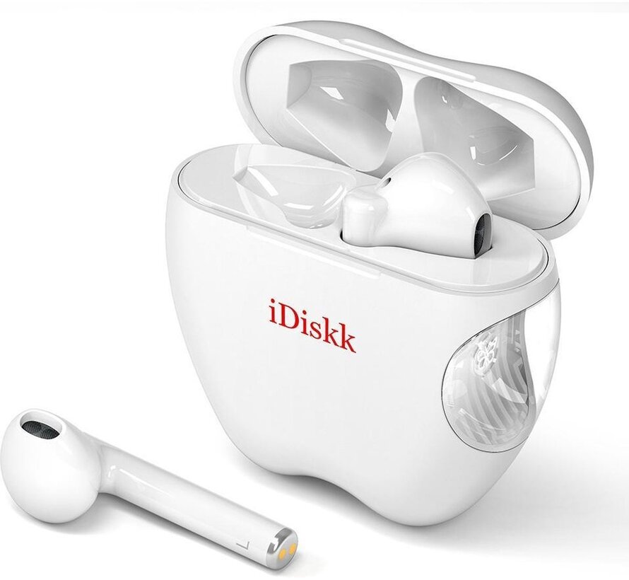 iDiskk i55 Fully Wireless Earbuds Gaming Earbuds- In-ear Bluetooth Wireless - White