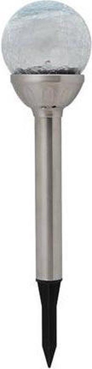 Lampe de Jardin Solaire avec Piédestal en Acier Inoxydable - Lot de 12 Pièces en Présentoir