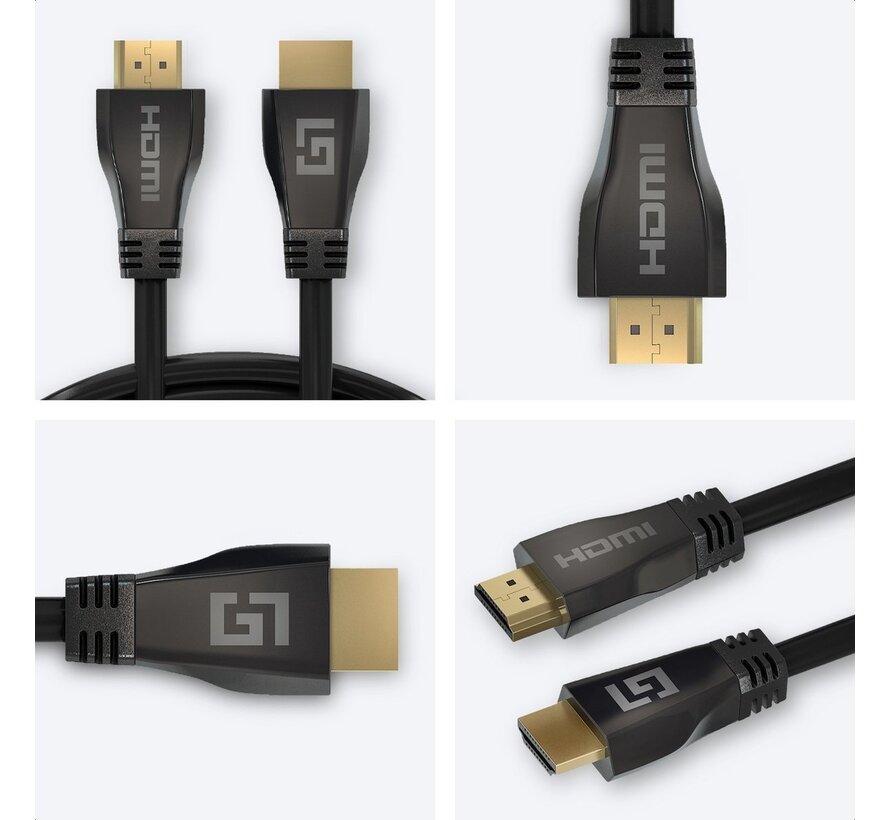 LifeGoods Câble HDMI 2.1 - 5M - 18Gbps - 4K (120 Hz) - 8K (60 Hz) - Noir