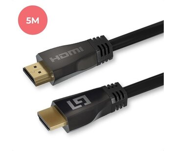 LifeGoods LifeGoods Câble HDMI 2.1 - 5M - 18Gbps - 4K (120 Hz) - 8K (60 Hz) - Noir