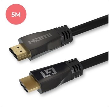 LifeGoods LifeGoods Câble HDMI 2.1 - 5M - 18Gbps - 4K (120 Hz) - 8K (60 Hz) - Noir