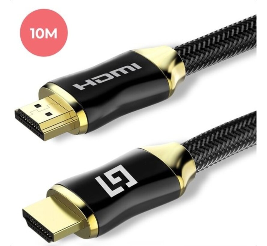 LifeGoods Câble HDMI 2.0 - 10M - 18Gbps - 4K (60Hz) - Noir