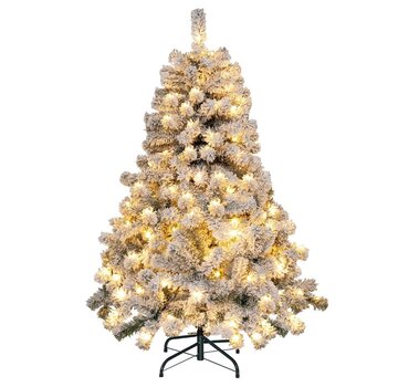 Coast Coast Sapin de Noël avec 295 branches et 150 lumières LED blanc chaud 137 cm