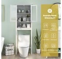 Coast armoire de toilette avec rangement réglable armoire pour machines à laver avec porte en verre 60 x 30 x 173 cm blanc