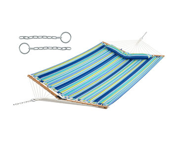 Coast Hamac Coast - max 120 kg - 320 x 141 x 3 cm - Sans support - Bleu/Vert