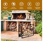 Coast Robust Firewood Shelf & Tool Set with cancellation Wood Owner & Shovel 91x33x76cm black