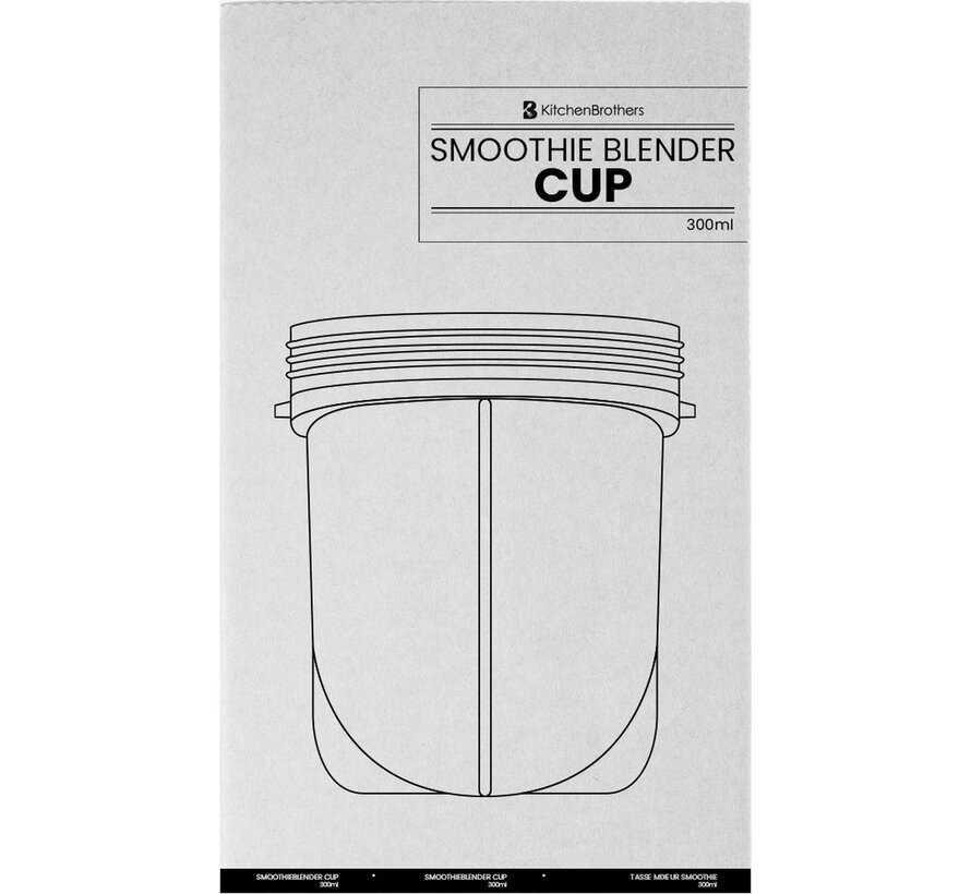 KitchenBrothers Smoothie Blender Small Cup - 300 ml - 1 pièce - Convient à KB678