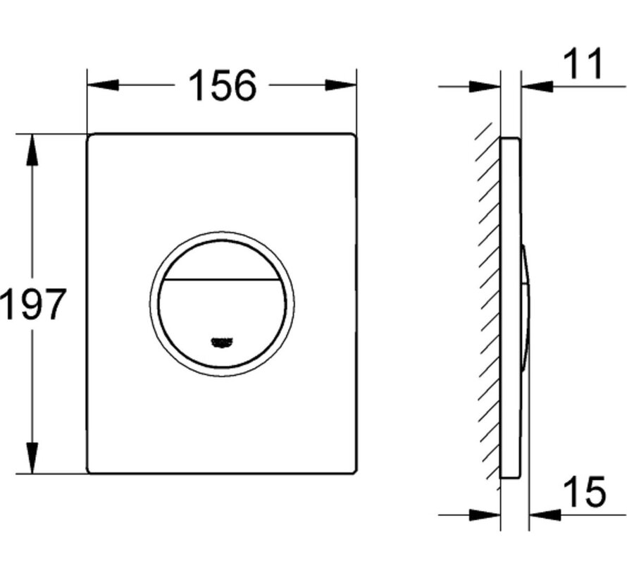 GROHE QuickFix Plaque d'actionnement Sail - Chrome