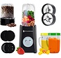 Blender KitchenBrothers - 2-en-1 - 350 W - 4 tasses 600 ml/300 ml - Smoothie  - Mini Blender - Noir