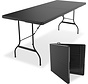 Table pliante - LifeGoods - 180 cm - Table de camping - Table pliante ajustable - 6 à 8 personnes - Noir