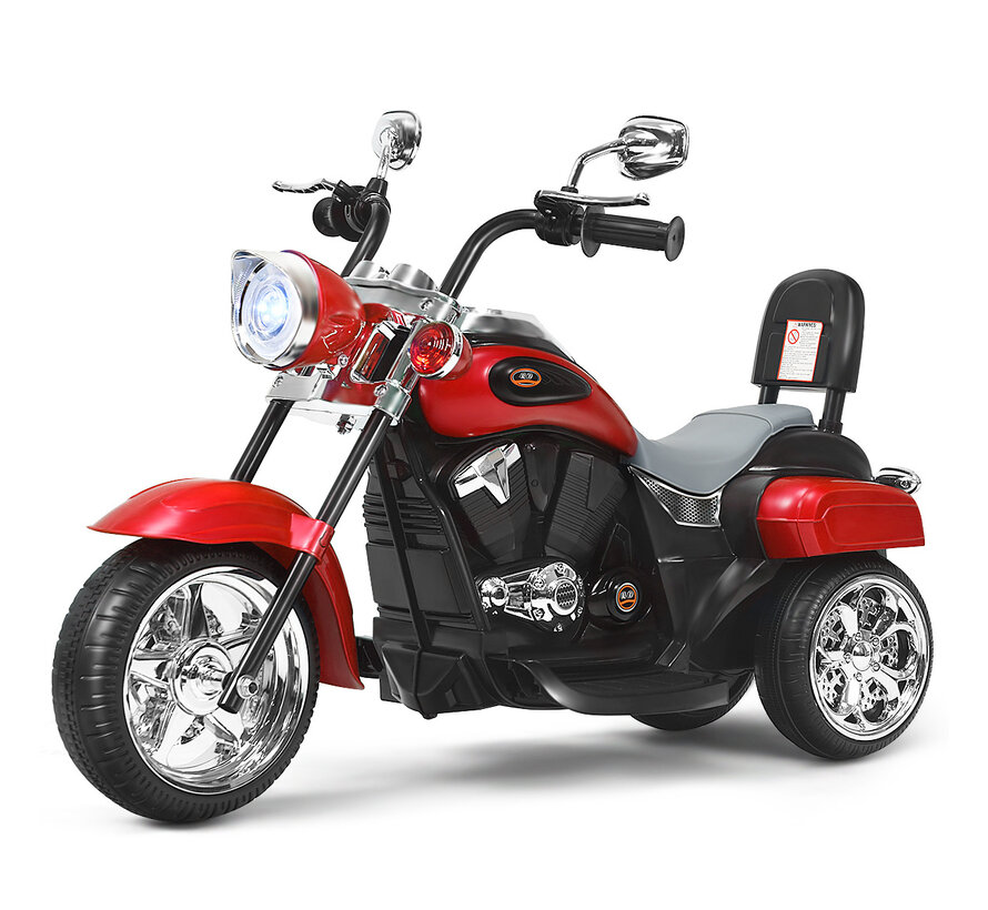 Moto électrique pour enfants - Coast - Style Chopper Moto - 91 x 48 x 64 cm - rouge + noir