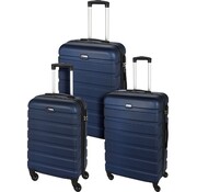 PROWorld PROWorld Set de valises 3 pièces INCL Serrure à chiffres - Bleu