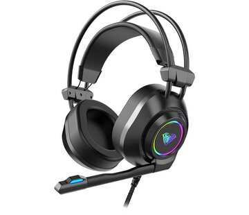 AULA Casque de jeu AULA S600 RGB avec microphone stéréo pour PS4 laptops-Xbox One -Noir