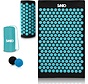 Sanbo Acupressure Mat with Cushion - Black/Blue - 82x42x2cm - Nail Mat - Incl. App & 2x Trigger Point Ball & Carrying Bag - Shakti mat